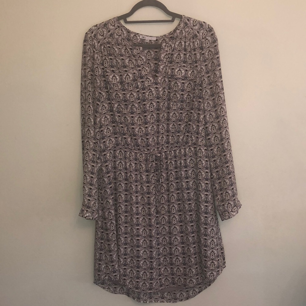 Multicolor print draw string summer dress
